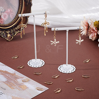 20Pcs Brass Micro Pave Clear Cubic Zirconia Earring Hooks KK-BBC0023-51-1