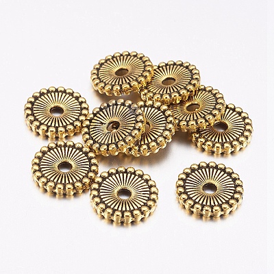 Tibetan Style Spacer Beads TIBE-47916-AG-FF-1