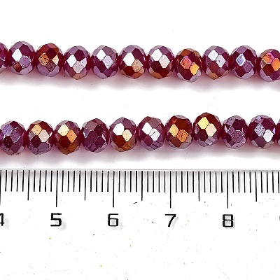 Baking Electroplate Glass Beads Strands LS-DGLA-A039-J6MM-B19-1