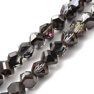 Transparent Electroplate Glass Beads Strands EGLA-I017-04-HP03-1