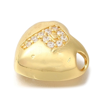 Rack Plating Brass Micro Pave Cubic Zirconia Pendants KK-I722-04G-P-1