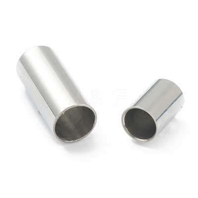 Tarnish Resistant 304 Stainless Steel Magnetic Clasps with Glue-in Ends STAS-O148-06B-1