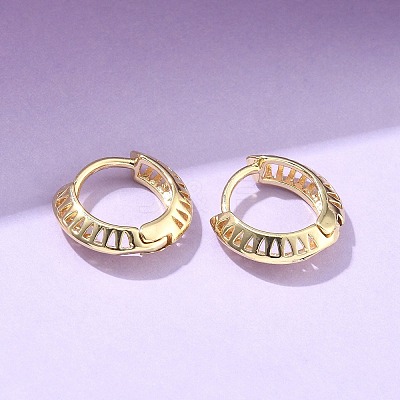 Triangle Brass Hoop Earrings EJEW-Z102-06G-1