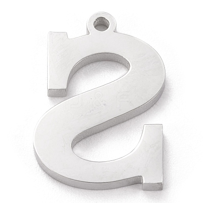 Tarnish Resistant 304 Stainless Steel Letter Pendant Rhinestone Settings STAS-J028-01S-1