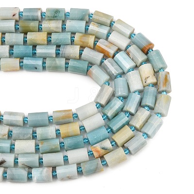 Natural Flower Amazonite Beads Strands G-G453-E05-10x14mm-1