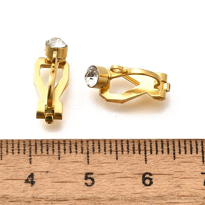 316 Surgical Stainless Steel Rhinestone Clip-on Earring Settings STAS-F311-13G-1