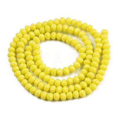 Opaque Solid Color Glass Beads Strands EGLA-A034-P4mm-D26-1