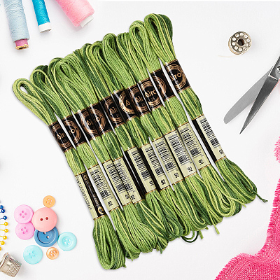 10 Skeins 6-Ply Polyester Embroidery Floss OCOR-CY0004-38K-1