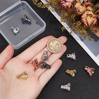 10Pcs 5 Colors Dragon Head Alloy Beads FIND-OC0003-29-1