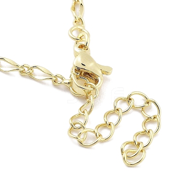 Brass Pendants Necklace NJEW-B101-02G-02-1