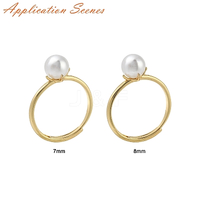 Flat Round Brass Adjustable Ring Settings KK-G527-01B-G-1