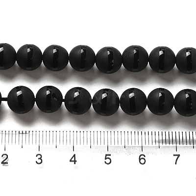 Dyed Natural Agate Round Bead Strands G-J271-10-8mm-1