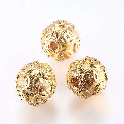 Brass Beads KK-BC0005-43G-1
