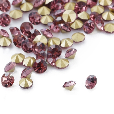 Pointed Back Glass Rhinestone Cabochons RGLA-C003-01B-02-1