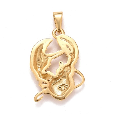 Ion Plating(IP) 304 Stainless Steel Pendants STAS-D165-14G-08-1