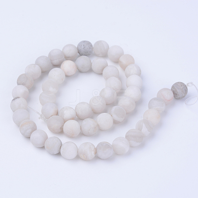 Natural Agate Beads Strands X-G-Q462-8mm-09-1