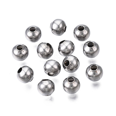 Round 304 Stainless Steel Beads STAS-TAC0004-6mm-P-1