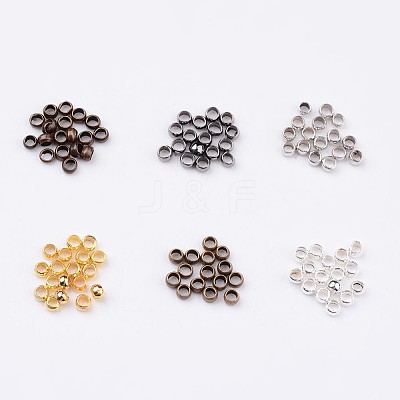 Brass Crimp Beads KK-JP0010-02-1