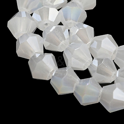 Imitation Jade Electroplate Glass Beads Strands EGLA-A039-J4mm-B06-1