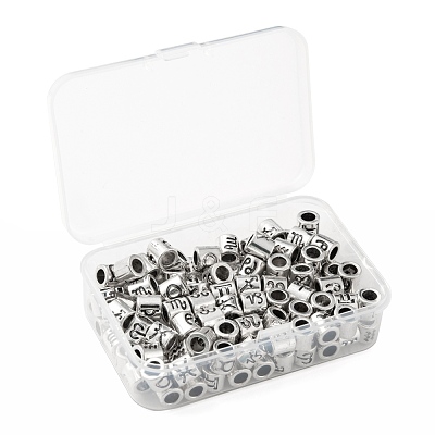 120Pcs 12 Style Alloy European Beads FIND-LS0001-12-1