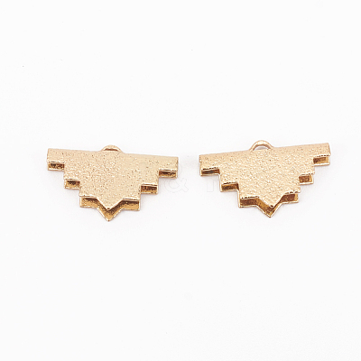 Brass Ribbon Crimp Ends KK-G385-01LG-1
