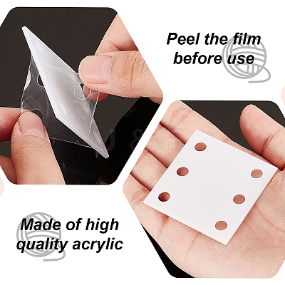 24Pcs Square Acrylic Sheet for Knitting Loom Accessories TOOL-GA0001-95B-1