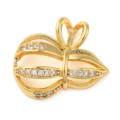 Brass Micro Pave Cubic Pendants KK-M099-05G-1