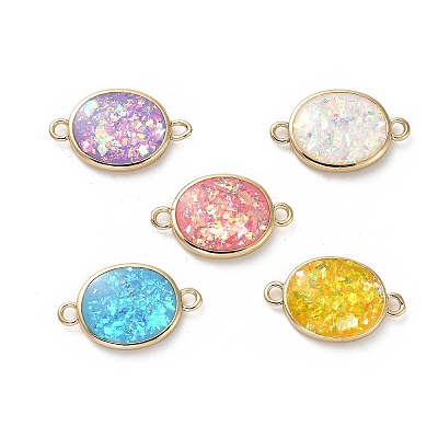 Brass Pendants with Synthetic Opal KK-A239-01A-G-1