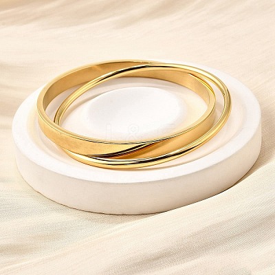 304 Stainless Steel Bangles BJEW-V004-01G-1