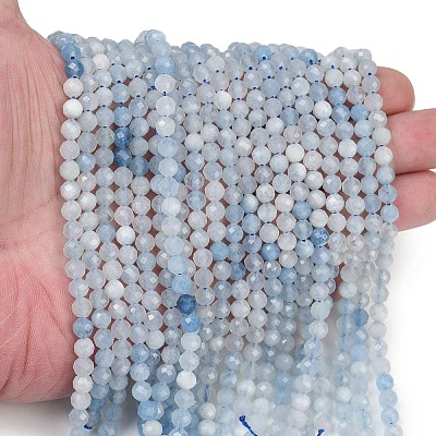 Natural Aquamarine Beads Strands G-L625-C02-5mm-1