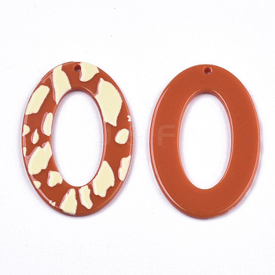 Opaque Printed Acrylic Pendants MACR-N011-006-1