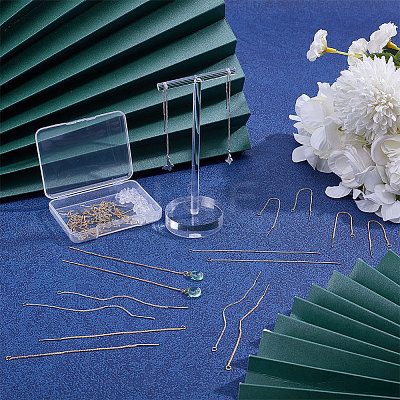 32Pcs 2 Colors Brass Stud Earring Findings KK-BBC0026-02-1