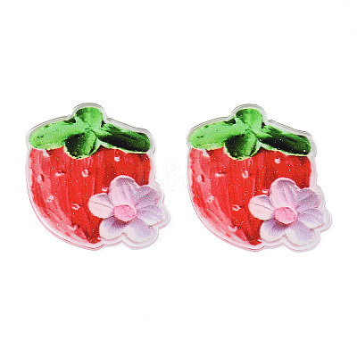 Transparent Printed Acrylic Cabochons TACR-N016-09-1