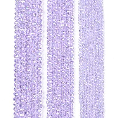 Electroplate Glass Beads Strands EGLA-A044-T4mm-B17-1