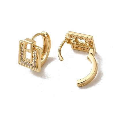 KC Gold Plated Brass Micro Pave Cubic Zirconia Hoop Earring EJEW-L271-01KCG-01-1