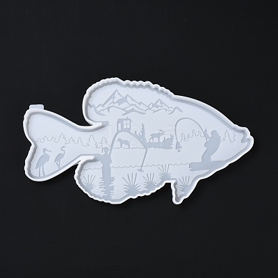 Fish DIY Decoration Silicone Molds DIY-G046-22-1