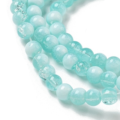 Crackle Glass Beads Strands GLAA-U001-4mm-02-1