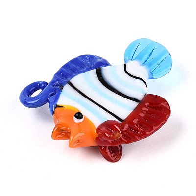 Handmade Lampwork Pendants LAMP-T024-03B-1