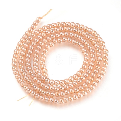 Electroplate Glass Beads Strands X-EGLA-I013-2mm-PL01-1