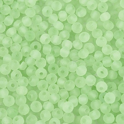 FGB Frosted Transparent Glass Seed Beads SEED-N013-04A-08-1