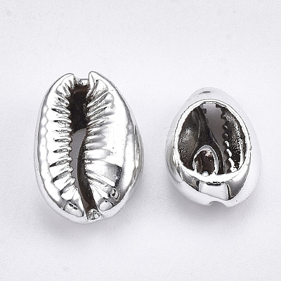 UV Plated Natural Cowrie Shell Beads X-SHEL-S266-06B-1