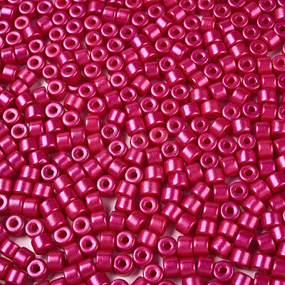 Baking Paint Pearlized Glass Seed Beads SEED-T008-03O-1