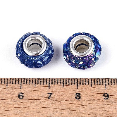 Opaque Resin European Beads RESI-T057-29C-1