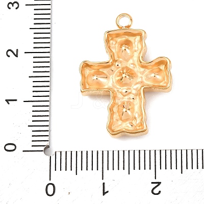 304 Stainless Steel Micro Pave Cubic Zirconia Pendants STAS-P421-02G-1