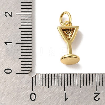 Brass Micro Pave Cubic Pendants KK-U027-07G-03-1