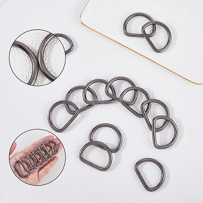 20Pcs Iron D Rings IFIN-SP0001-21A-B-1