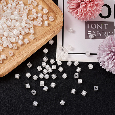 Transparent Acrylic Enamel Beads TACR-TA0001-14-1