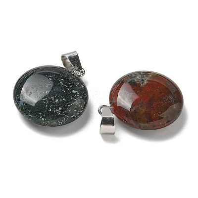 Natural Indian Agate Pendants G-B127-14P-06-1