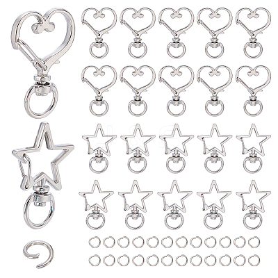 160 Sets 2 Styles Alloy Swivel Clasps FIND-GO0004-32-1