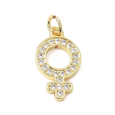 Brass Micro Pave Clear Cubic Zirconia Pendants CU-CBA3C32-05G-1